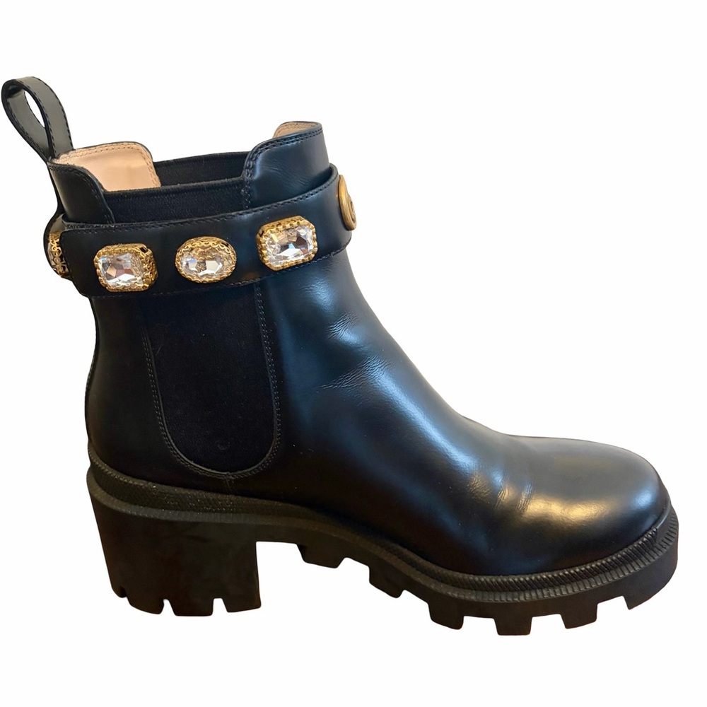 Gucci Crystal GG Trip Chelsea Ankle Boot - Picture 4 of 10